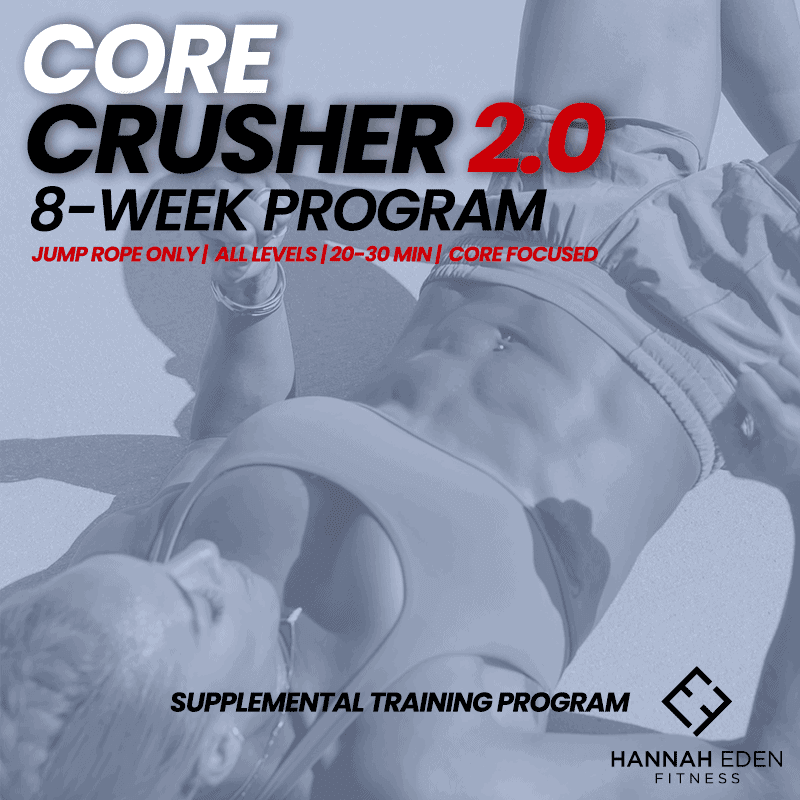 CORE CRUSHER 2.0 COVER | HANNAH EDEN DOING AN AB WORKOUT