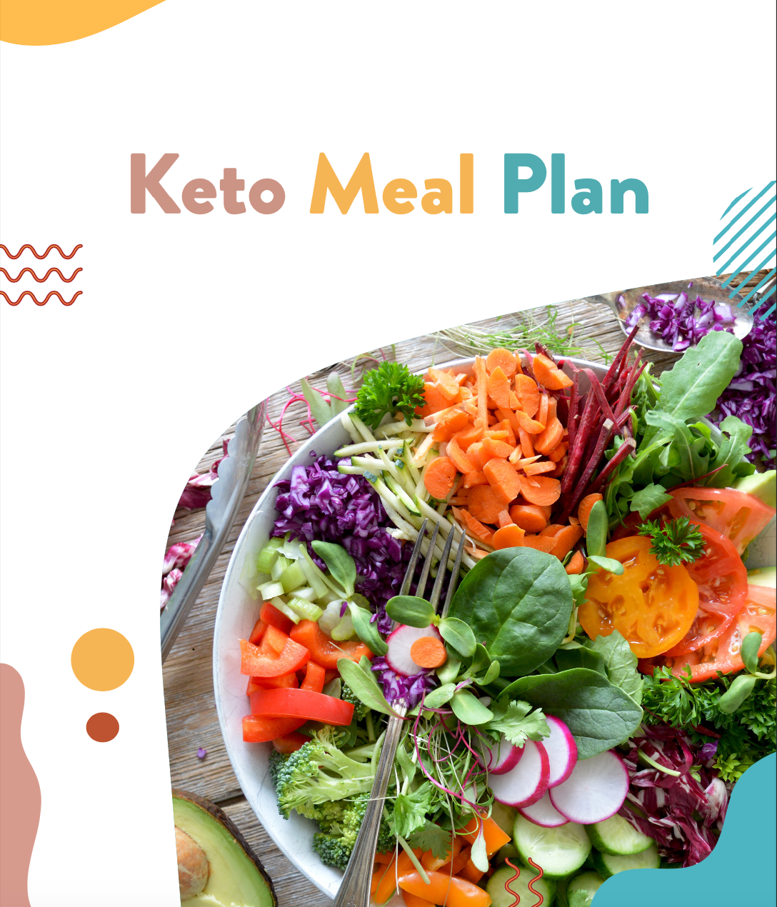 Keto Meal Plan cover page | fresh salad