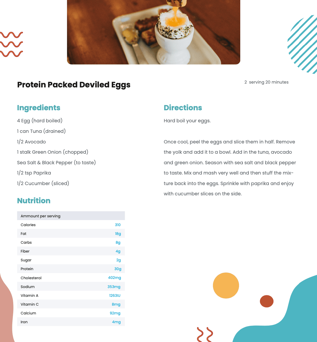 RECIPE: PROTEIN PACKED DEVILED EGGS
