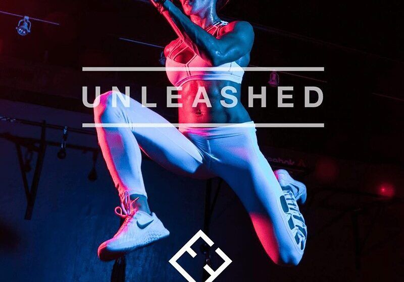 Unleashed Cover | Hannah Eden in air in a sprinter jump